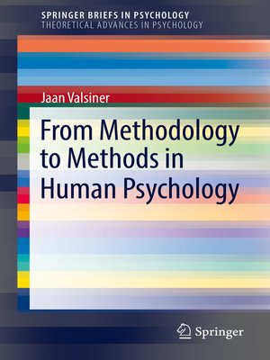 cover image of From Methodology to Methods in Human Psychology